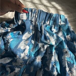 AKIRA Distressed Blue Camouflage Pants